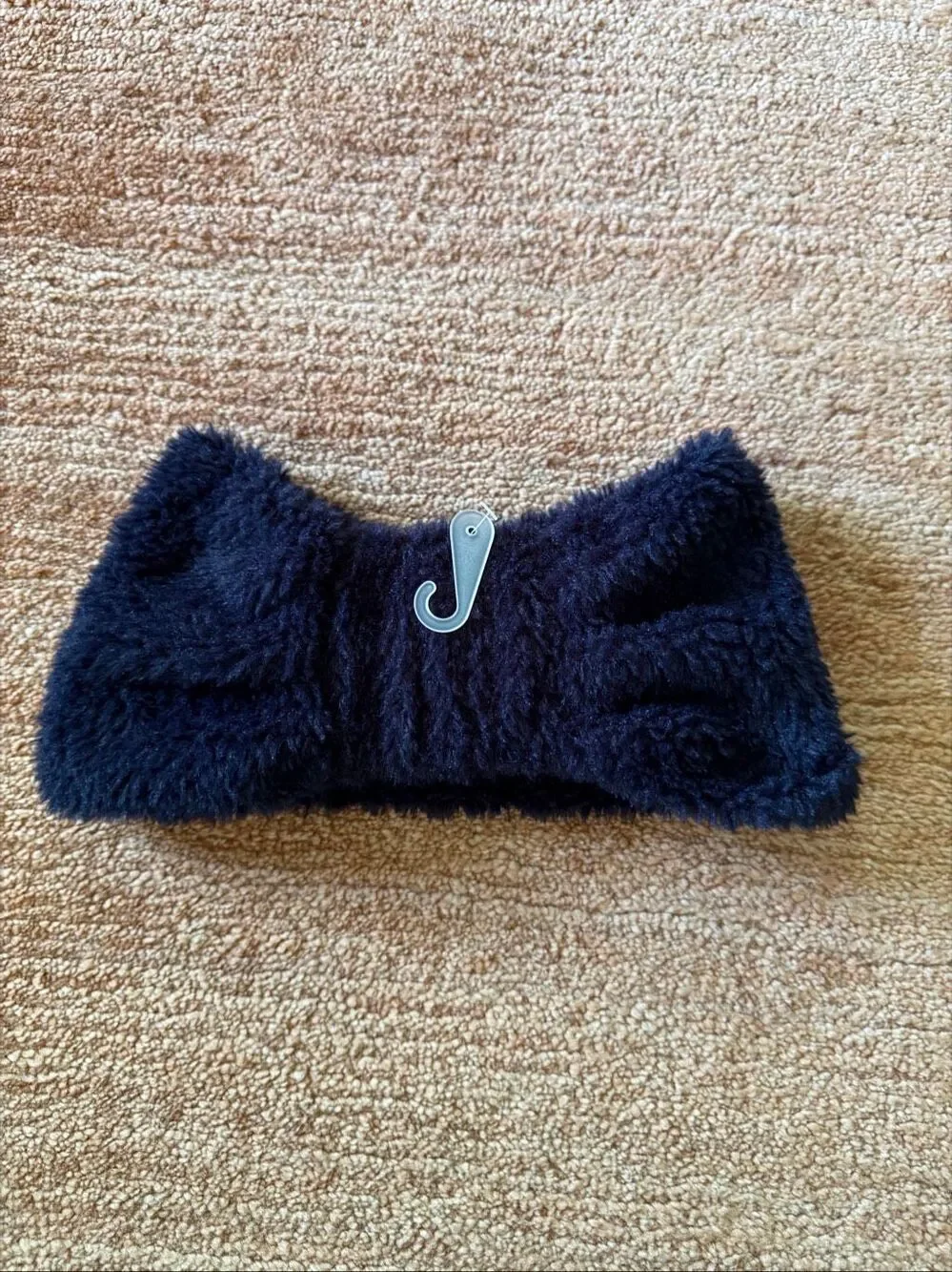 Aerie Plush Fuzzy Twist Headband One Size Navy Blue NWT